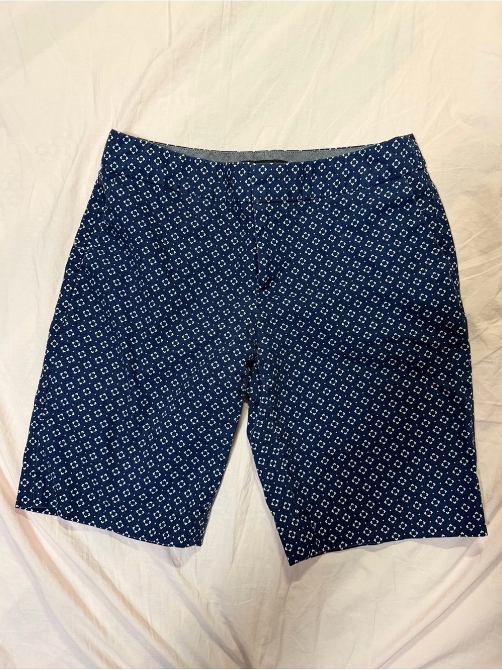 Banana Republic Women’s Navy Patterned Flat Front Shorts